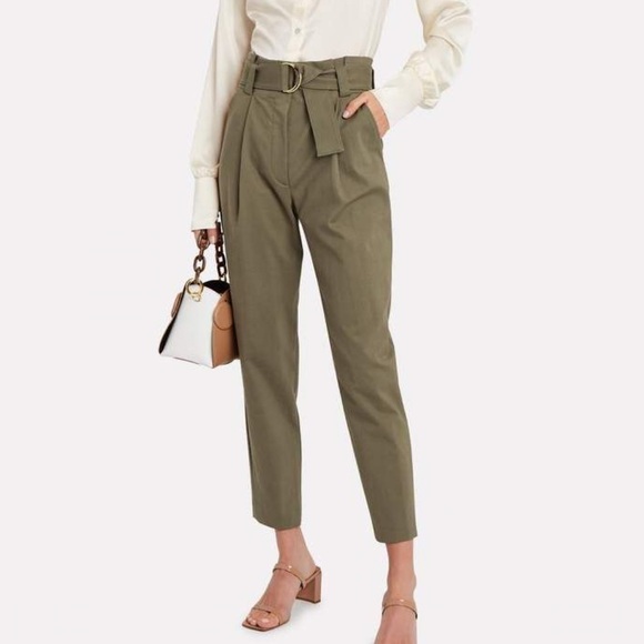 A.L.C. Pants - A.L.C. Diego Paperbag Pant in Olive Green Size 4